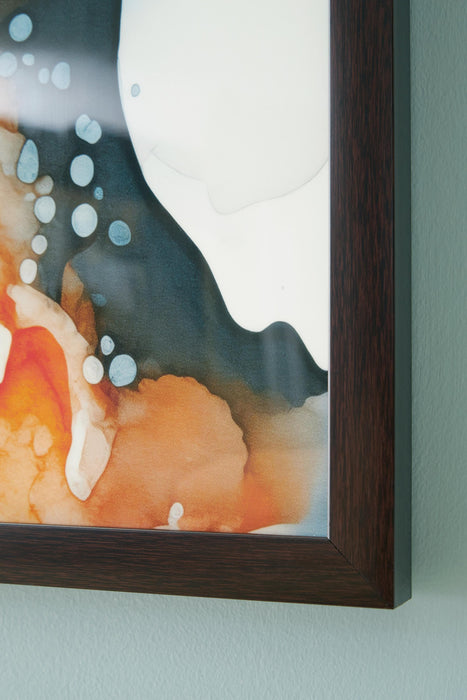 Signature Design Blue/Amber/White Wall Art