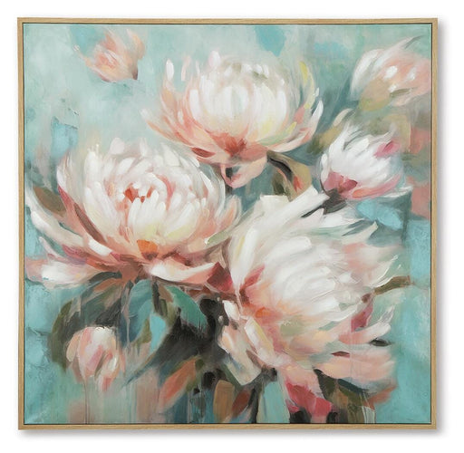 Signature Design Aqua/Pink Wall Art