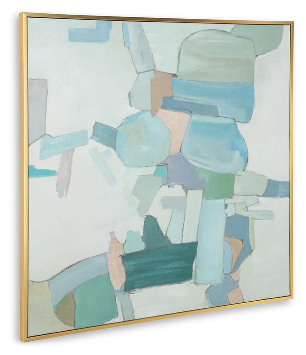 Signature Design White/Blue/Green Wall Art