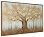 Signature Design Brown/Gray/Gold Finish Wall Art