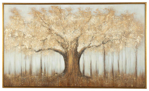 Signature Design Brown/Gray/Gold Finish Wall Art
