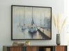 Signature Design Blue/White/Brown Wall Art