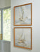 Signature Design Gray/Tan/Gold Finish Wall Art Set (2/CN)