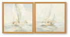 Signature Design Gray/Tan/Gold Finish Wall Art Set (2/CN)
