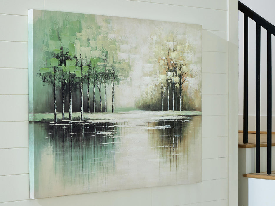 Signature Design Green/Tan/White Wall Art