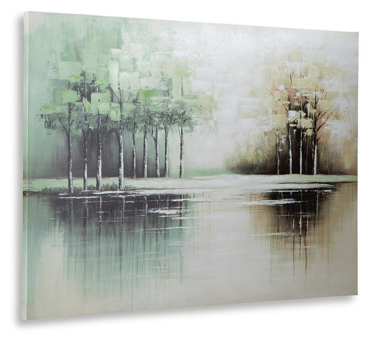 Signature Design Green/Tan/White Wall Art