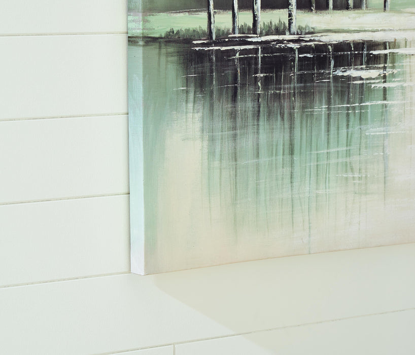 Signature Design Green/Tan/White Wall Art