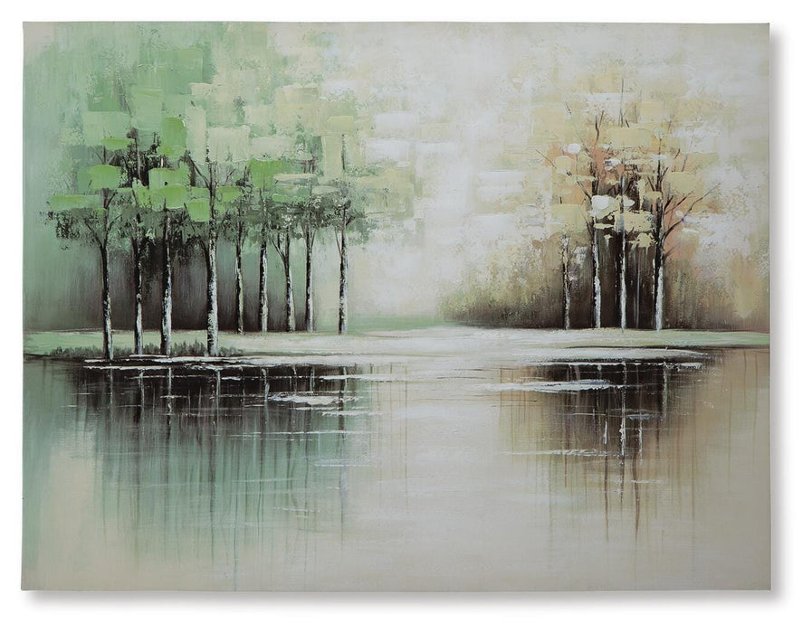 Signature Design Green/Tan/White Wall Art