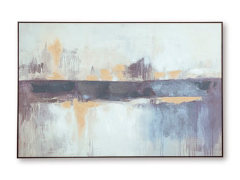 Signature Design Blue/White/Tan Wall Art