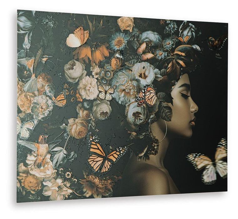 Signature Design Orange/Black/White Wall Art