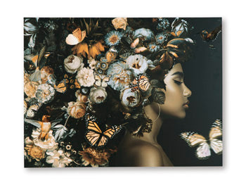 Signature Design Orange/Black/White Wall Art