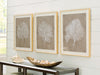 Signature Design Taupe/White Wall Art Set (3/CN)