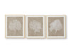 Signature Design Taupe/White Wall Art Set (3/CN)
