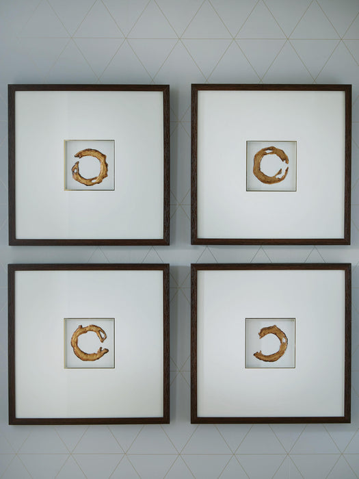Signature Design White/Gold Finish Wall Art Set (4/CN)