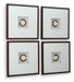 Signature Design White/Gold Finish Wall Art Set (4/CN)