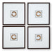 Signature Design White/Gold Finish Wall Art Set (4/CN)