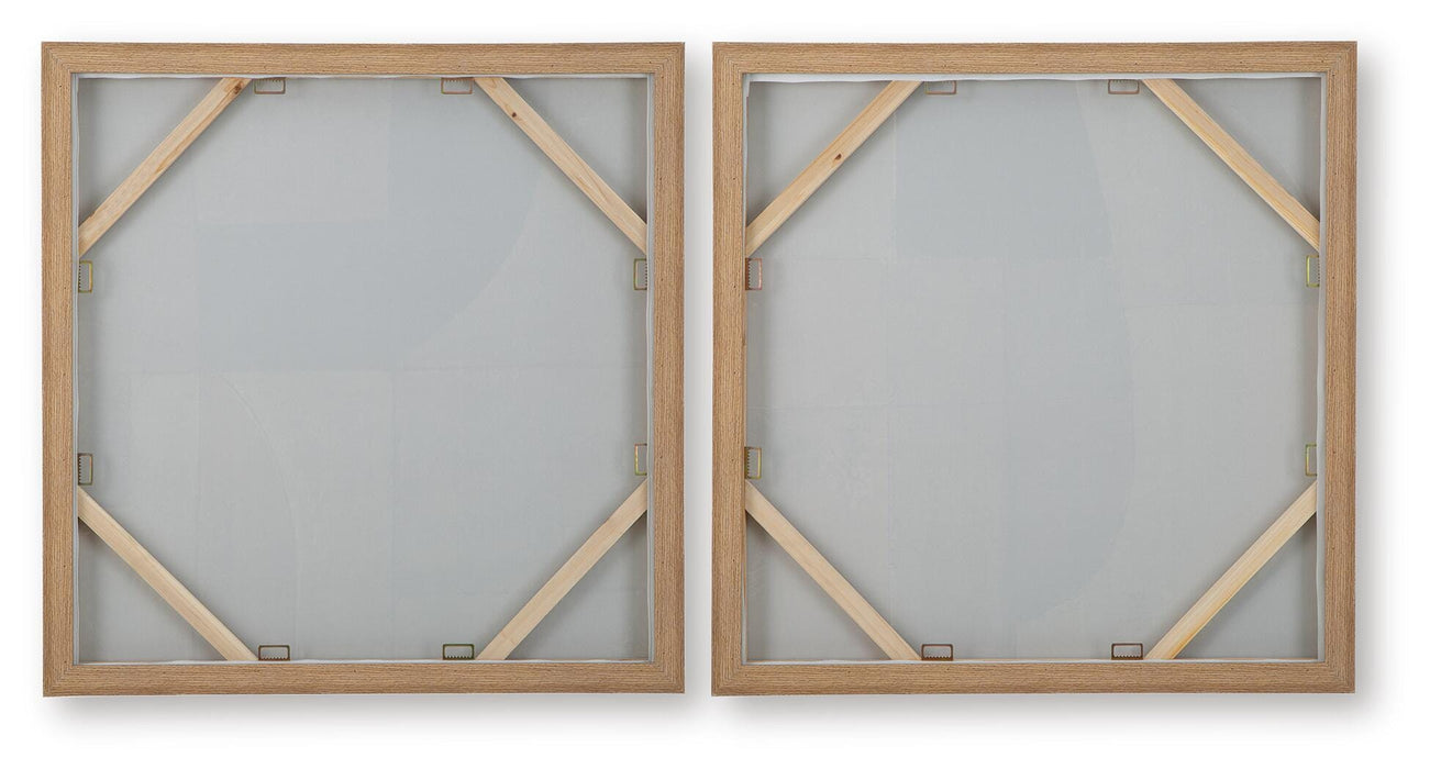 Signature Design Tan/Taupe/Black Wall Art Set (2/CN)