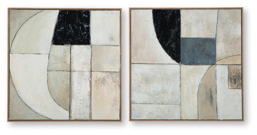 Signature Design Tan/Taupe/Black Wall Art Set (2/CN)