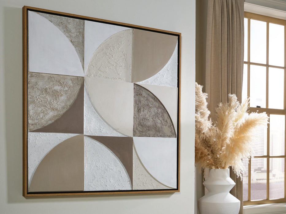 Signature Design Tan/Taupe/White Wall Art