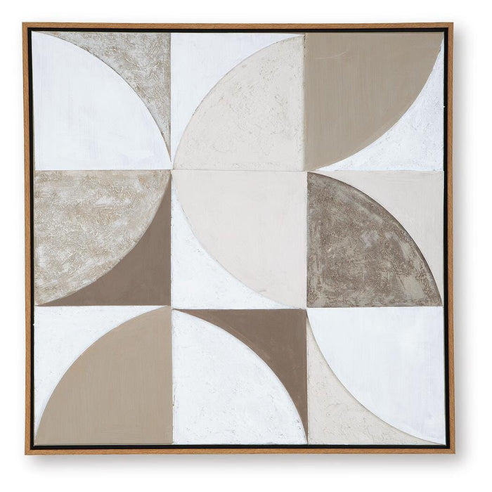 Signature Design Tan/Taupe/White Wall Art