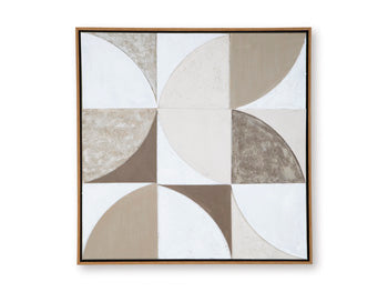 Signature Design Tan/Taupe/White Wall Art