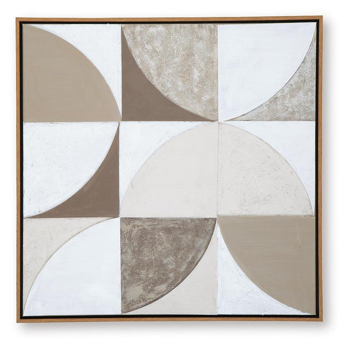 Signature Design Tan/Taupe/White Wall Art