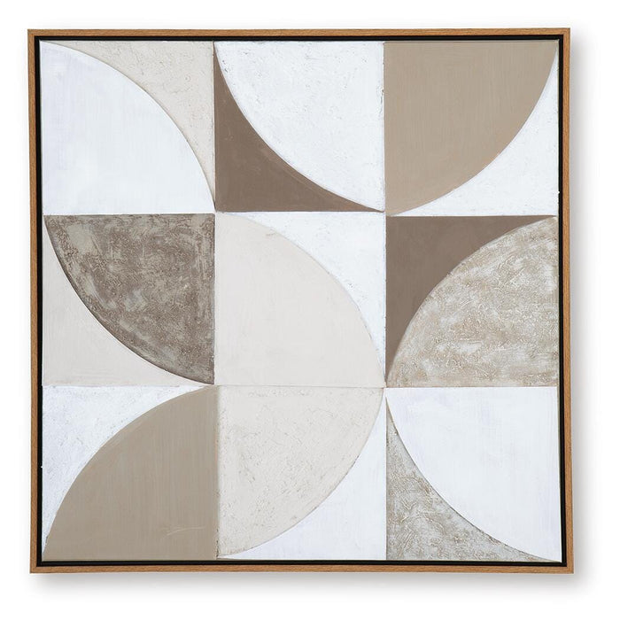 Signature Design Tan/Taupe/White Wall Art
