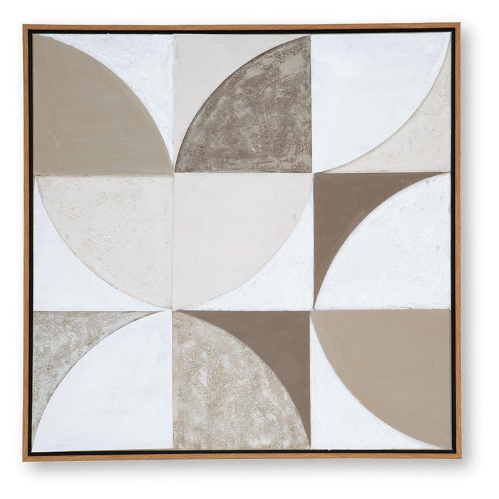 Signature Design Tan/Taupe/White Wall Art