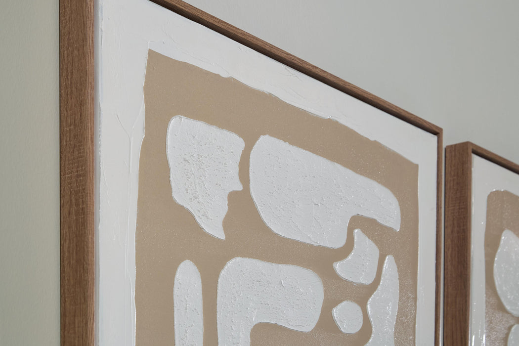 Signature Design Beige/White Wall Art Set (2/CN)