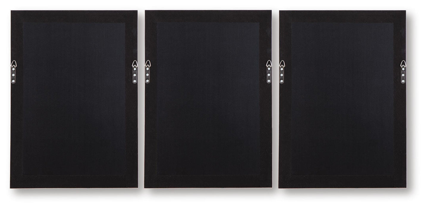 Signature Design Brown/Black/White Wall Art Set (3/CN)