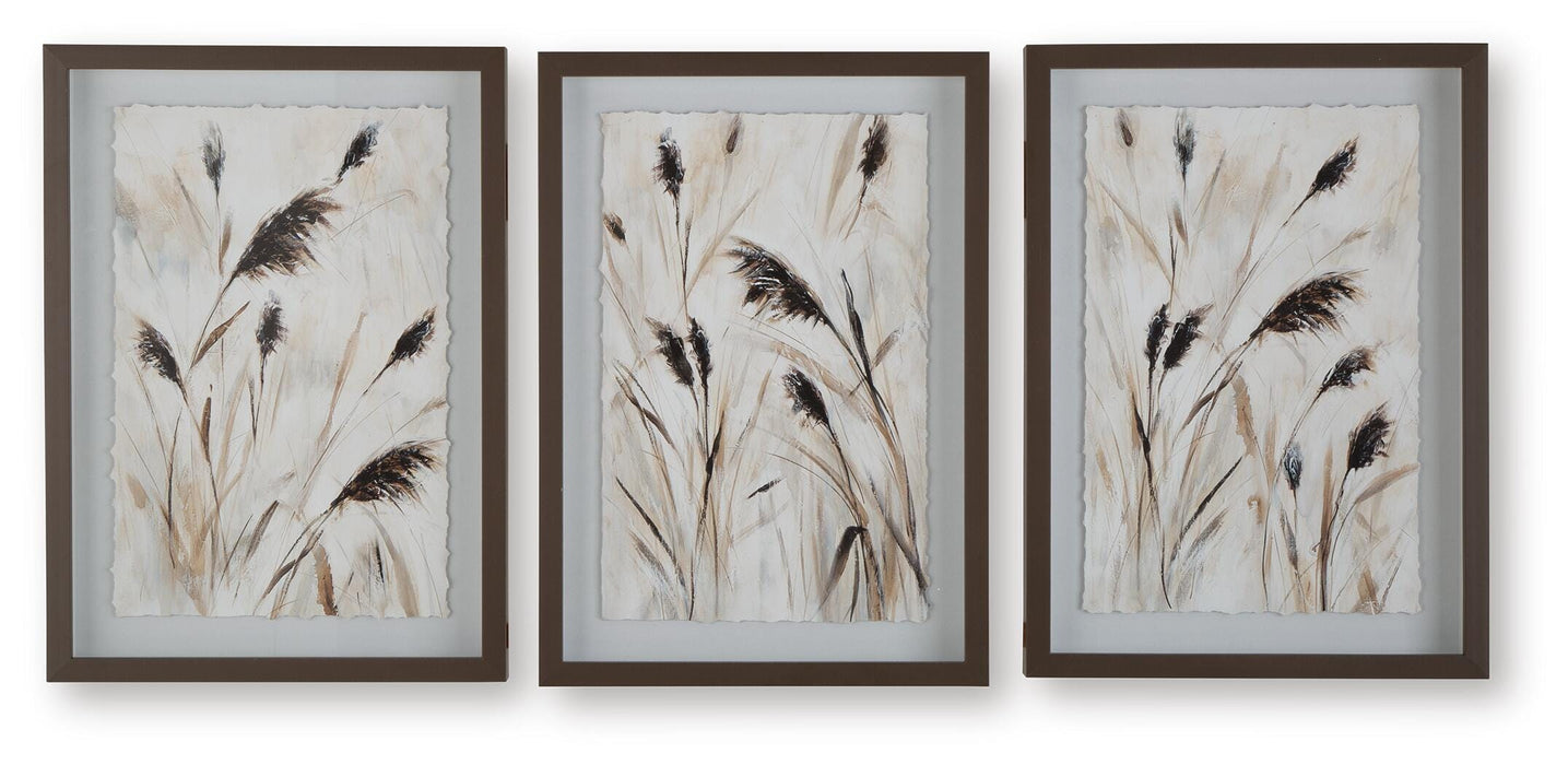 Signature Design Brown/Black/White Wall Art Set (3/CN)