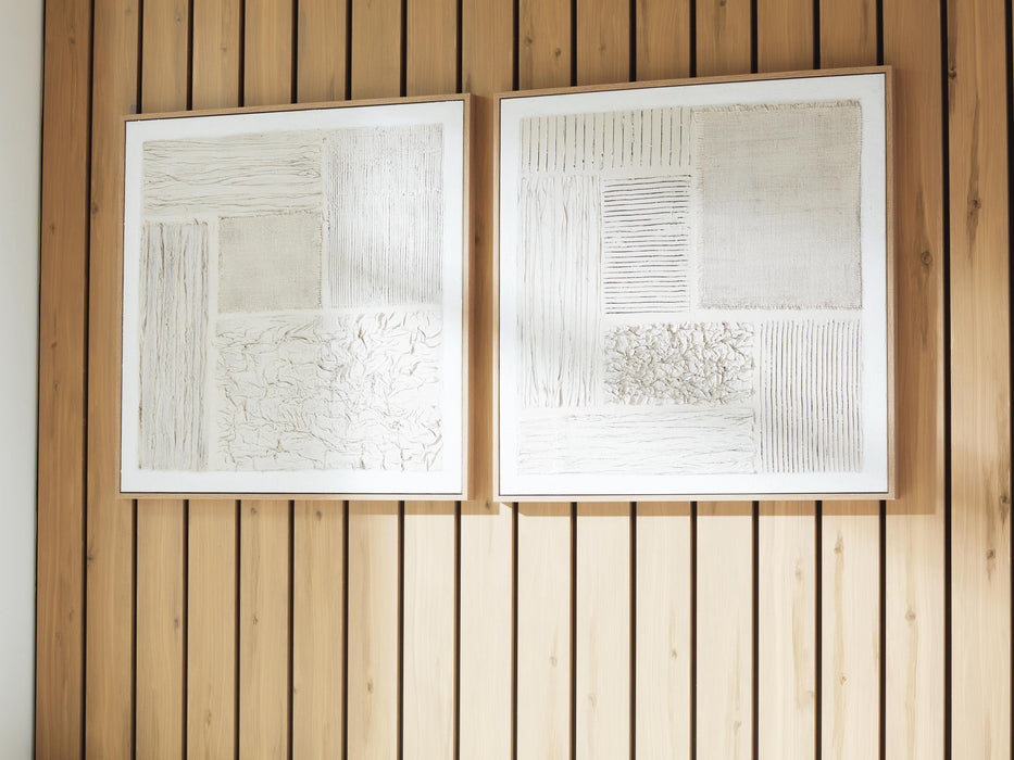 Signature Design Beige/Black/White Wall Art Set (2/CN)