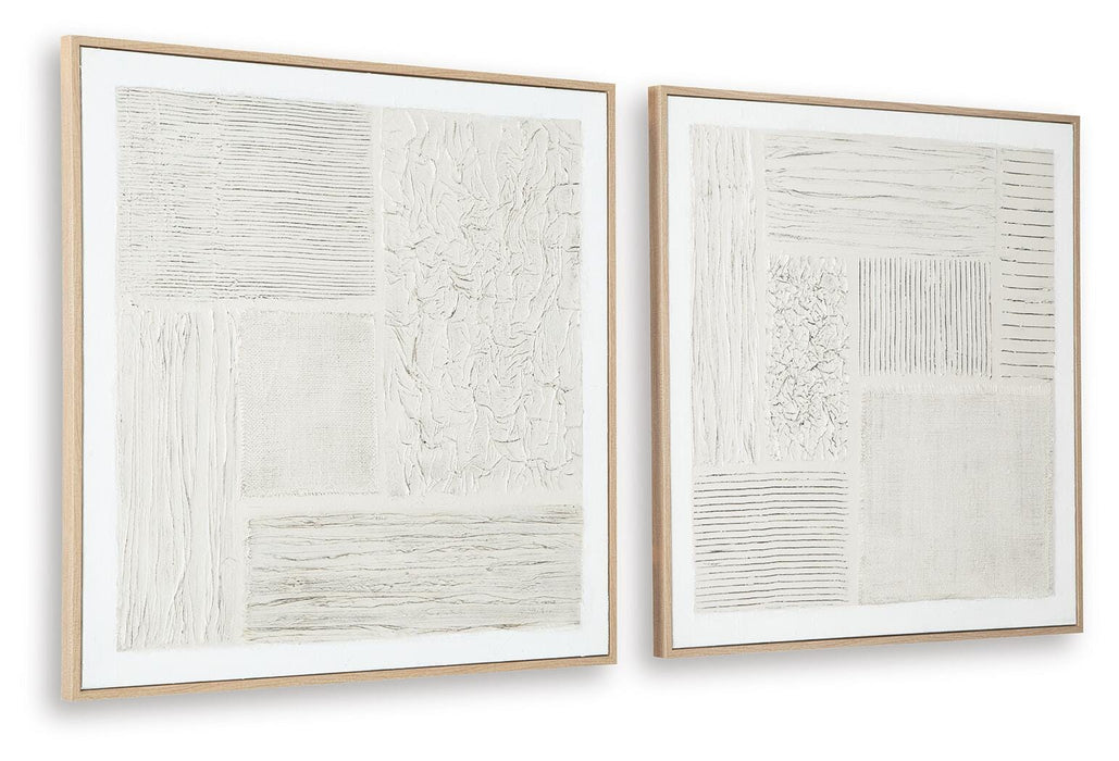 Signature Design Beige/Black/White Wall Art Set (2/CN)