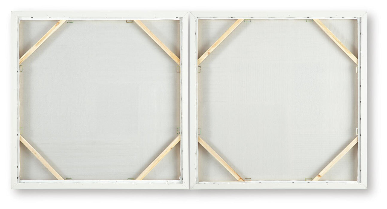Signature Design Beige/Black/White Wall Art Set (2/CN)