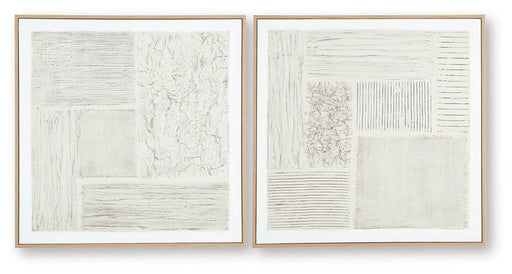 Signature Design Beige/Black/White Wall Art Set (2/CN)