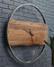 Signature Design Brown/Silver Finish Wall Clock