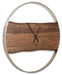 Signature Design Brown/Silver Finish Wall Clock