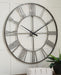 Signature Design Antique Silver Wall Clock