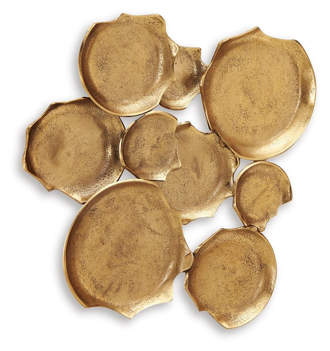 Signature Design Antique Gold Finish Wall Decor
