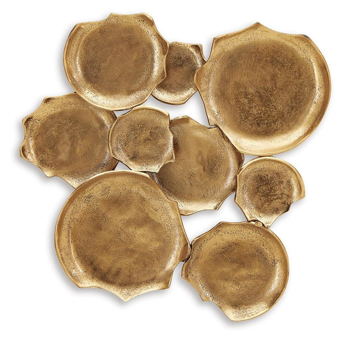 Signature Design Antique Gold Finish Wall Decor