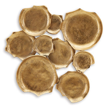 Signature Design Antique Gold Finish Wall Decor