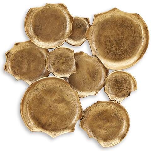 Signature Design Antique Gold Finish Wall Decor