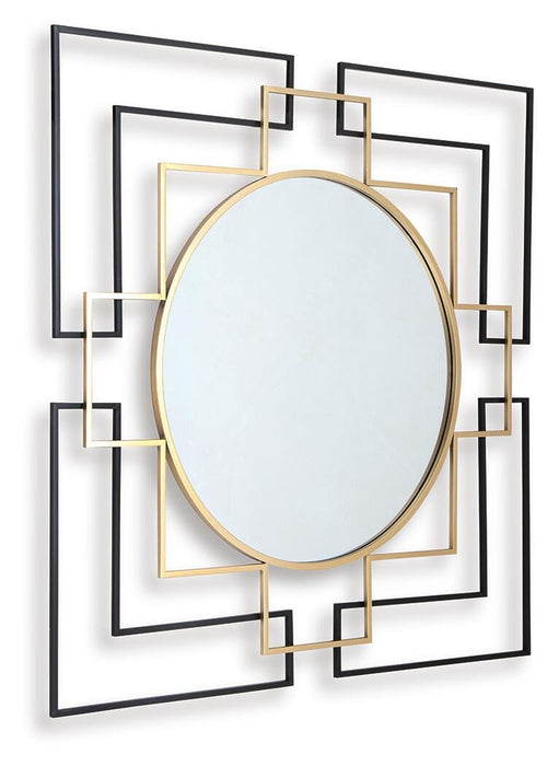 Signature Design Black/Gold Finish Accent Mirror