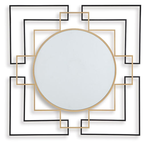 Signature Design Black/Gold Finish Accent Mirror