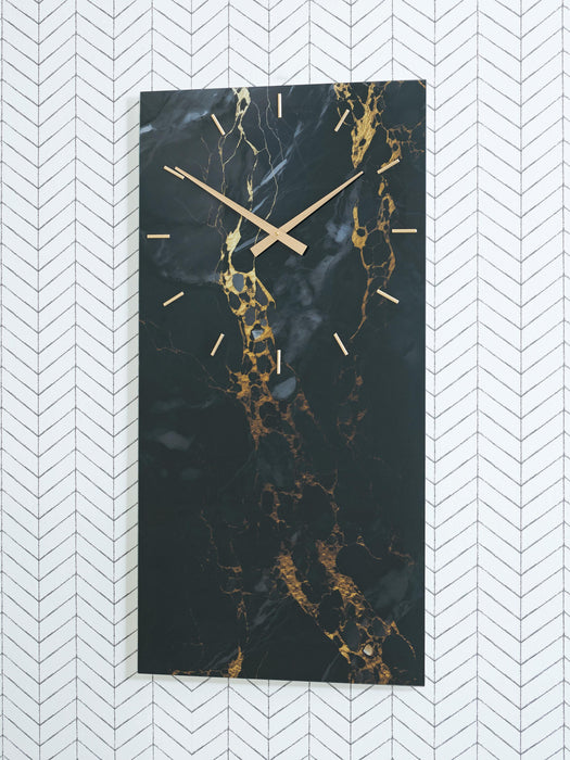 Signature Design Black/Gold Finish Wall Clock