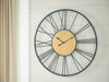 Signature Design Black/Natural Wall Clock