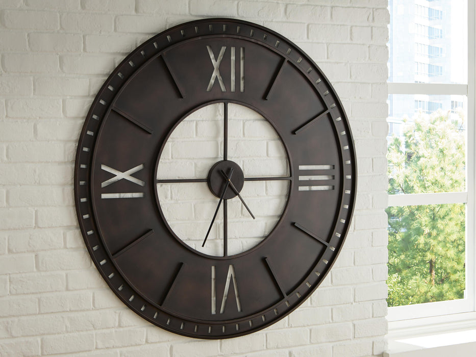 Signature Design Antique Brown Wall Clock