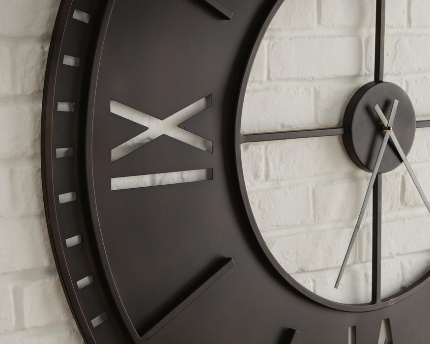 Signature Design Antique Brown Wall Clock