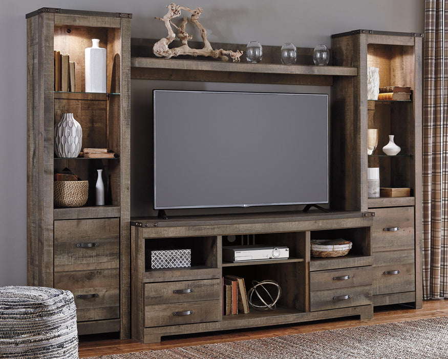 Signature Design Brown 4-Piece Entertainment Center