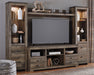 Signature Design Brown 4-Piece Entertainment Center